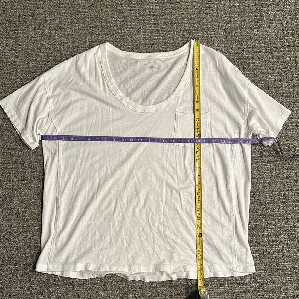 Aerie Oversized White Short Sleeve Tee Large 100% Cotton